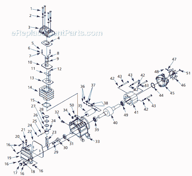Page B Diagram and Parts List for HL410100 2009 Campbell Hausfeld Compressor